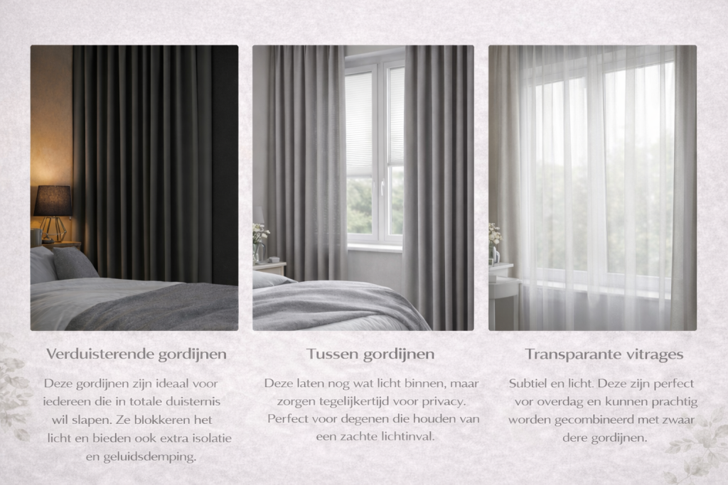 Soorten gordijnen
