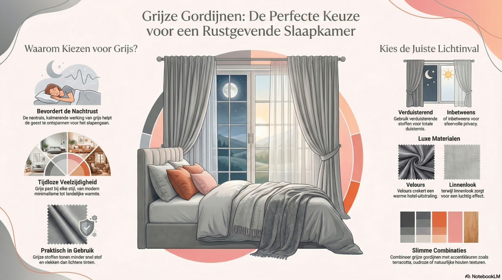 Grijze gordijnen slaapkamer