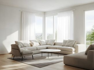 Gordijnen die hoogte en rust brengen in een lichte ruimte