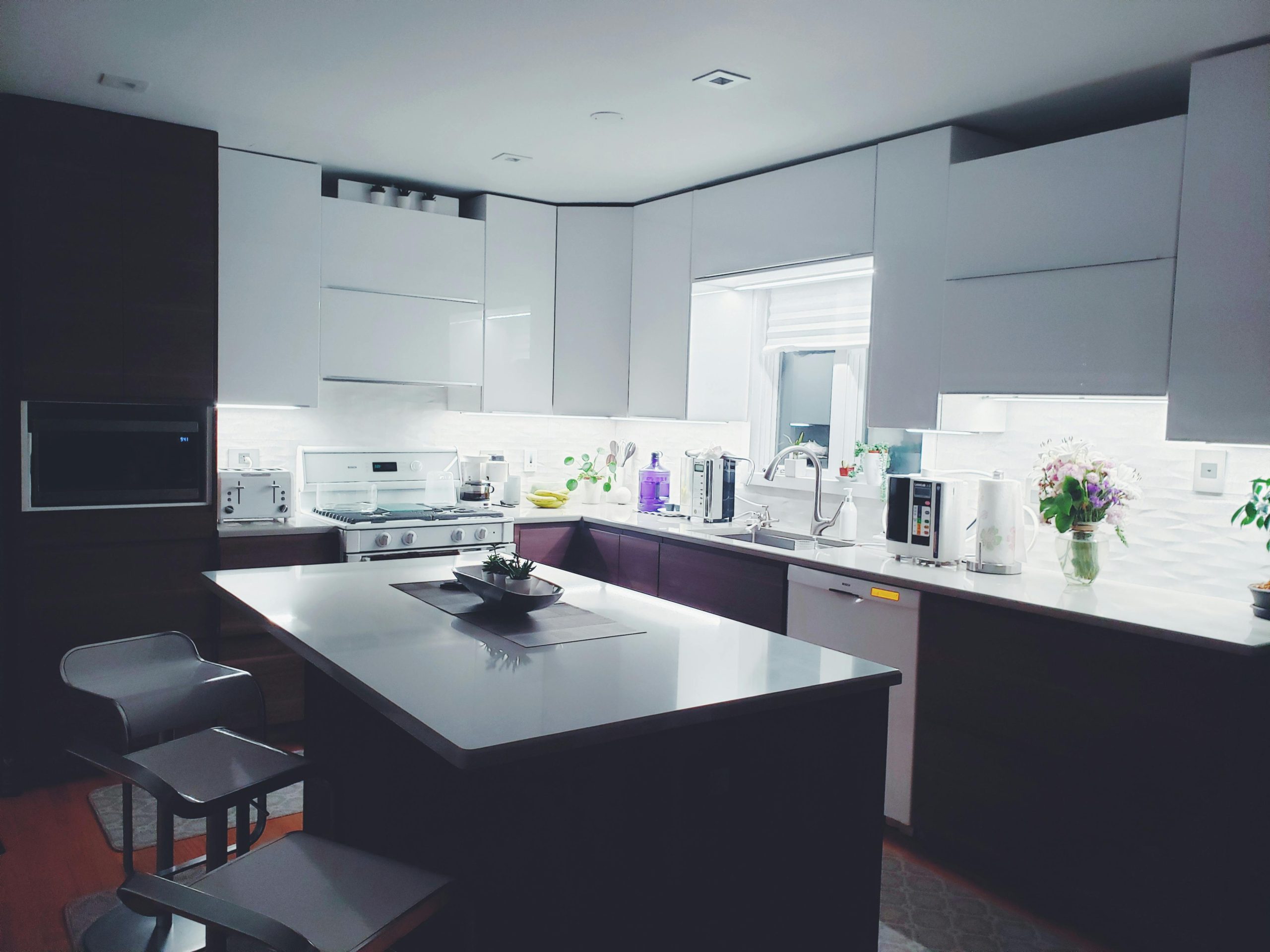 Raamdecoratie moderne keuken