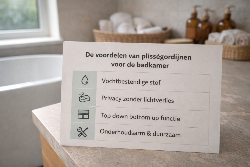 Badkamer Plissegordijn