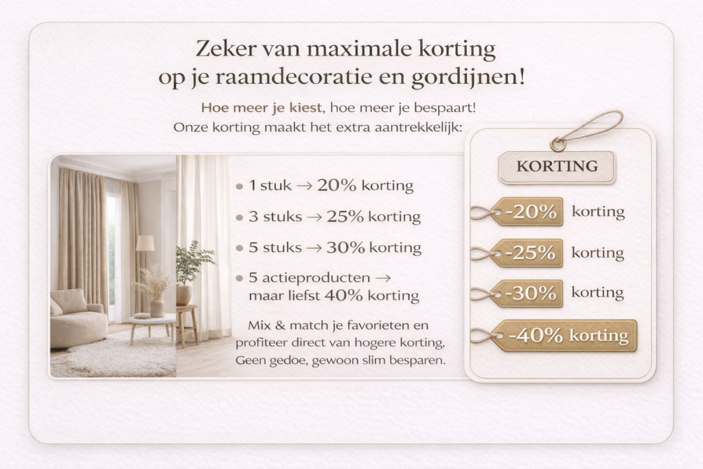 Korting raamdecoratie