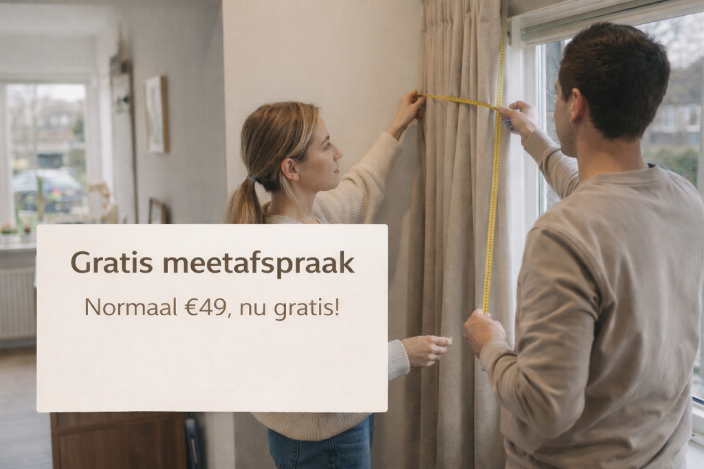 Gratis meetservice raamdecoratie