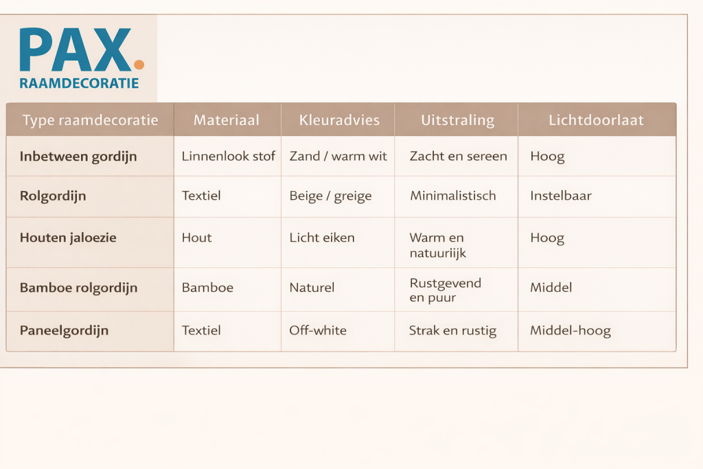 Raamdecoratie vergelijken