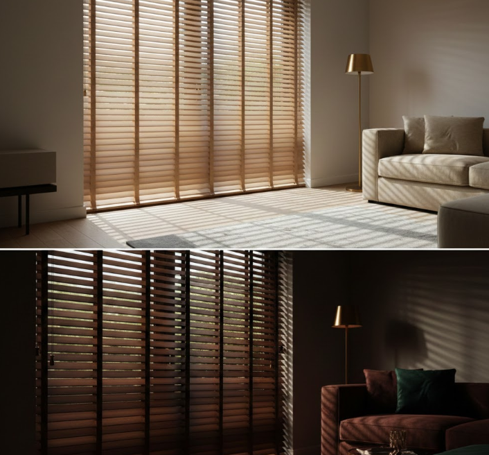 Houten jaloezieen