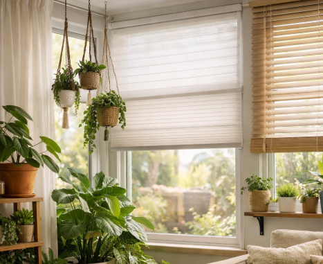 raamdecoratie planten