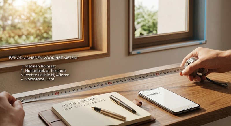 benodigdheden voor het inmeten van een hor