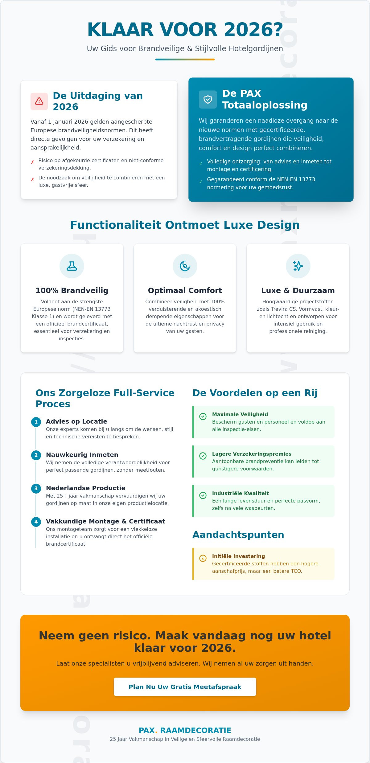 Brandvertragende Hotelgordijnen & Projectgordijnen: De Complete Gids voor 2026