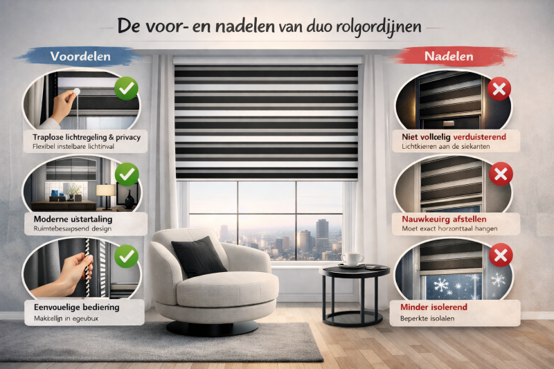 De Voor En Nadelen Van Duo Rolgordijnen