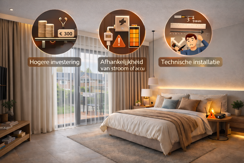 Nadelen van  elektrische (gemotoriseerde) gordijnen