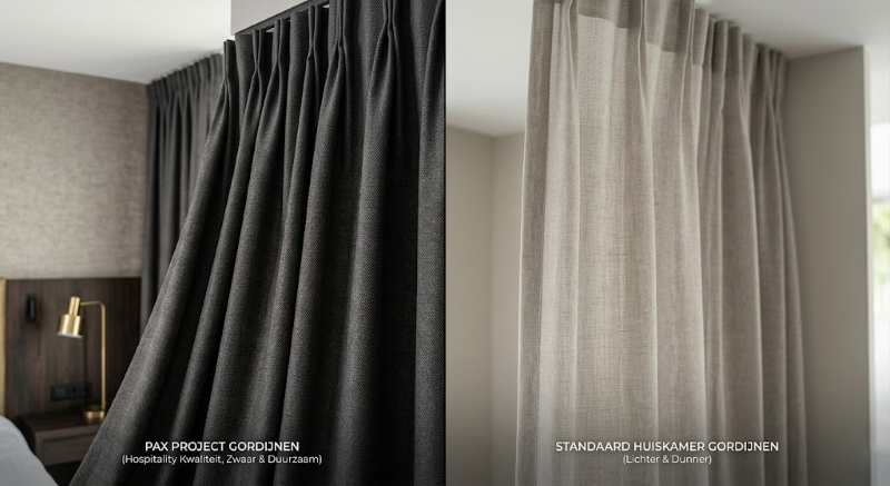 Projectgordijnen Voor Hotels In Tegenstelling Tot Standaard Gordijnen Voor Thuisgebruik