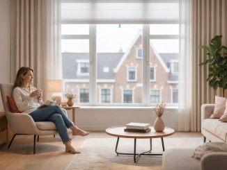 Plissegordijn op maat, plakprofiel, zonder boren