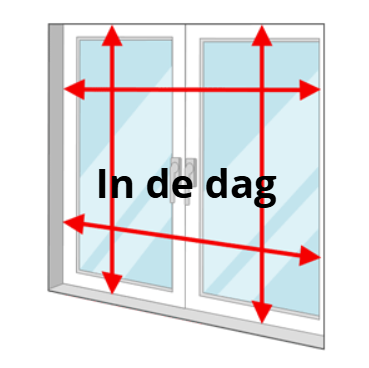 in de dag