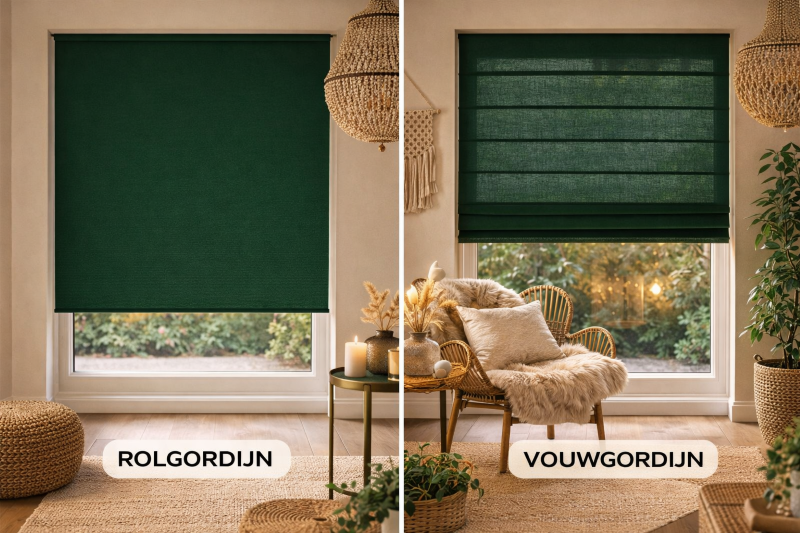 Rolgordijn v.s Vouwgordijn