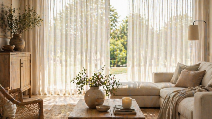 landelijk wonen raamdecoratie