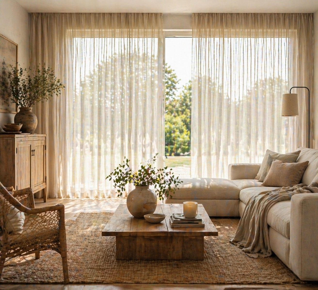 landelijk wonen raamdecoratie
