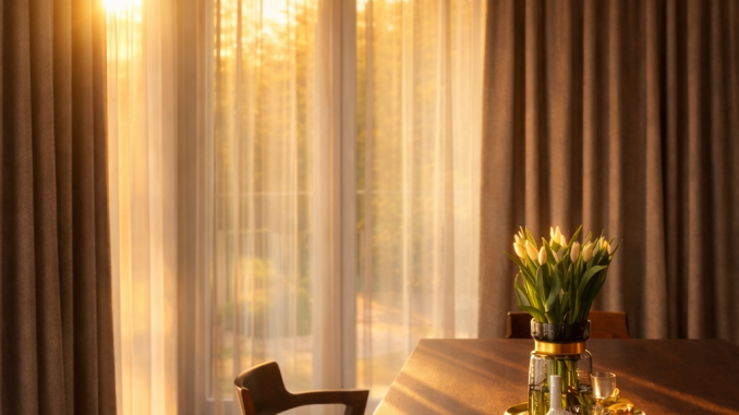 raamdecoratie ochtendzon