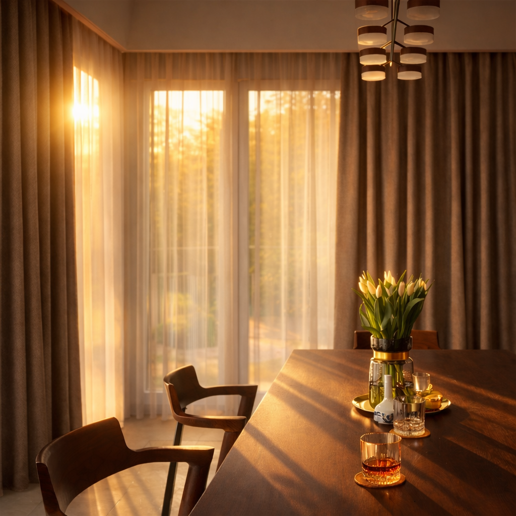 raamdecoratie ochtendzon