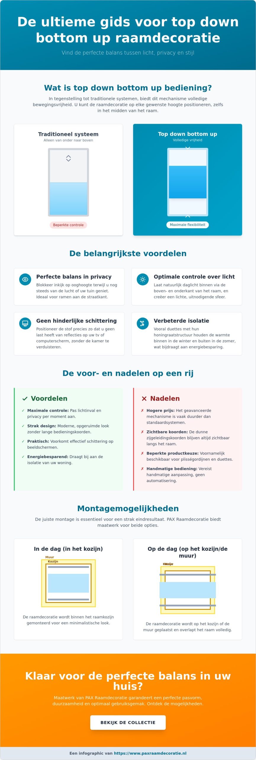 Wat is een top down bottom up bediening?