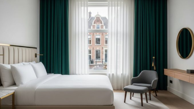 Welke raamdecoratie past het best bij een hotel chique interieur?