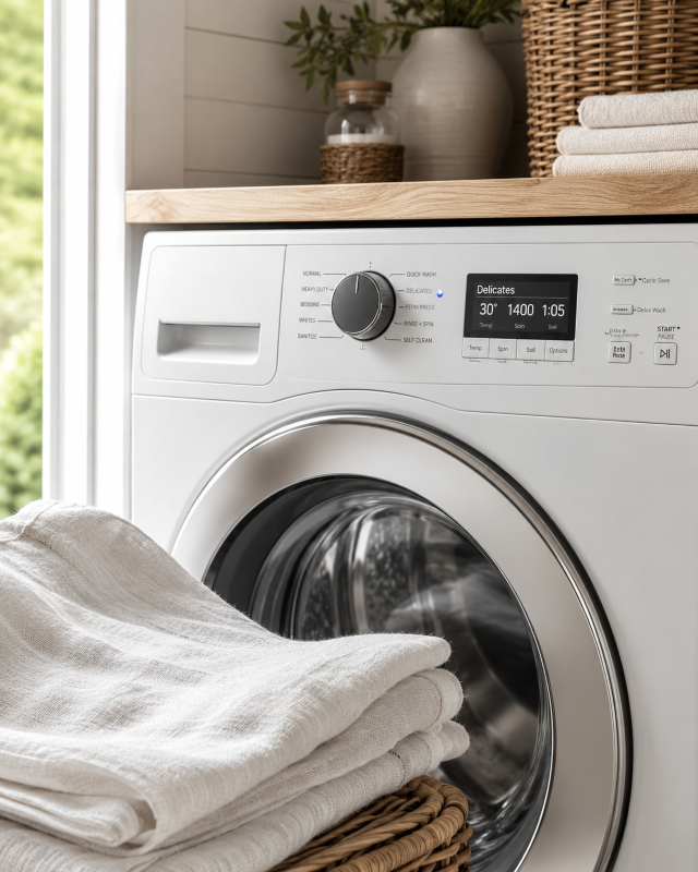 Wasmachine Instellen Om Gordijnen Te Wassen