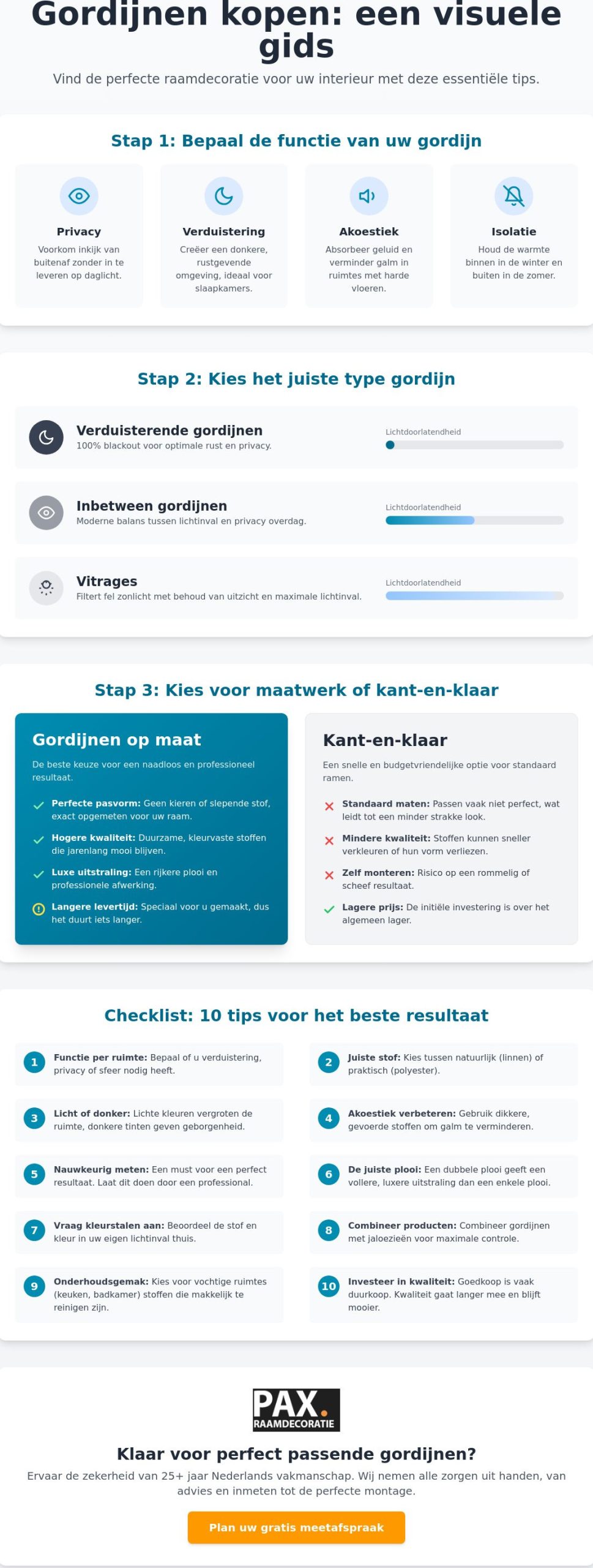 Gordijnen kopen? 10 tips voor de juiste keuze