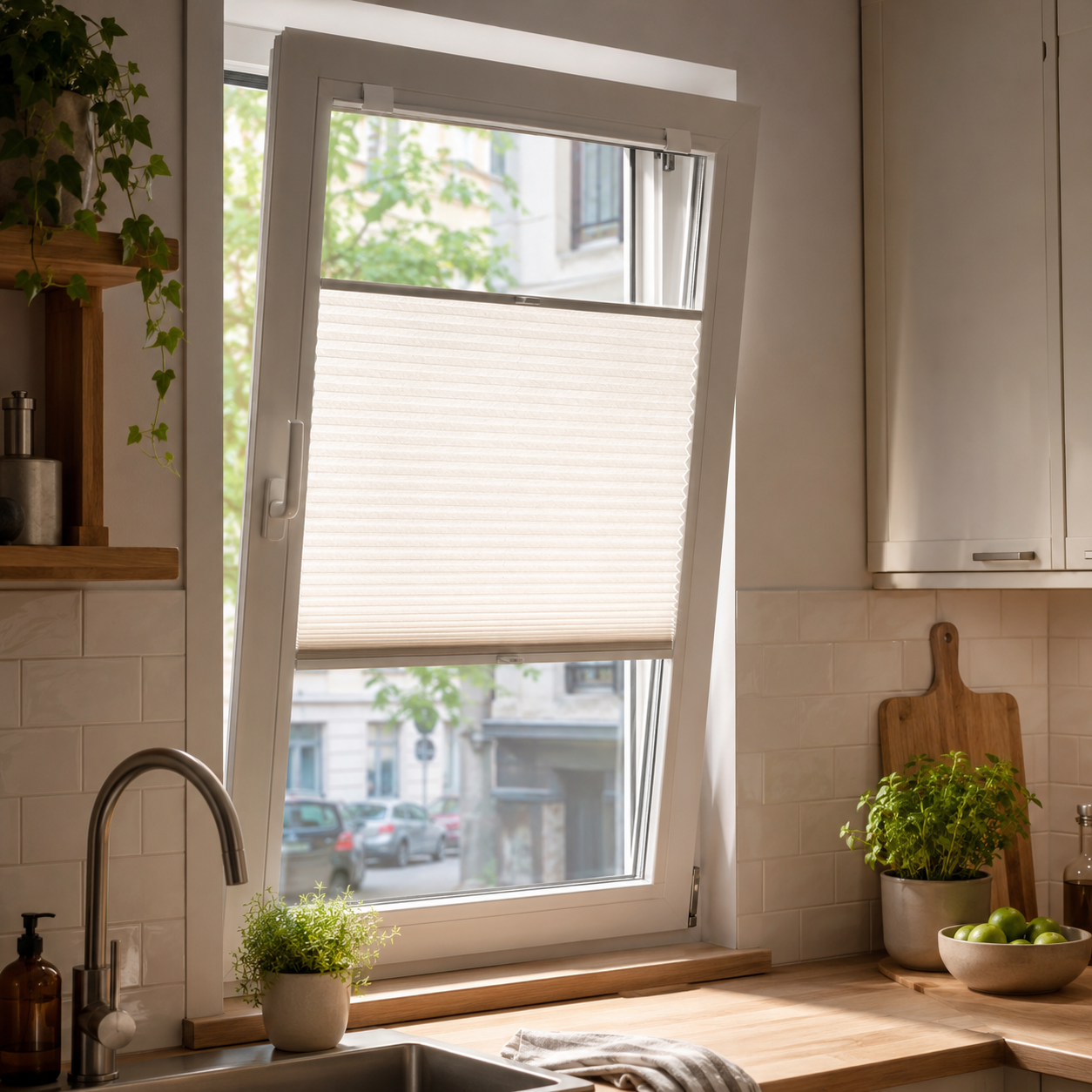 Ik wil raamdecoratie op mijn kiep-kantelraam, maar niet boren: wat kan wel?