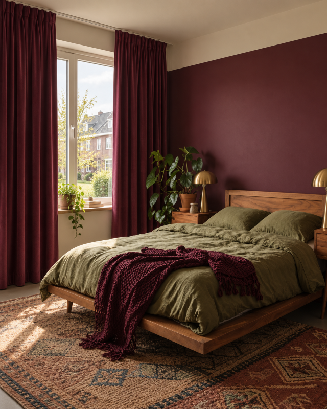 Velours Overgordijn Colour Blocking