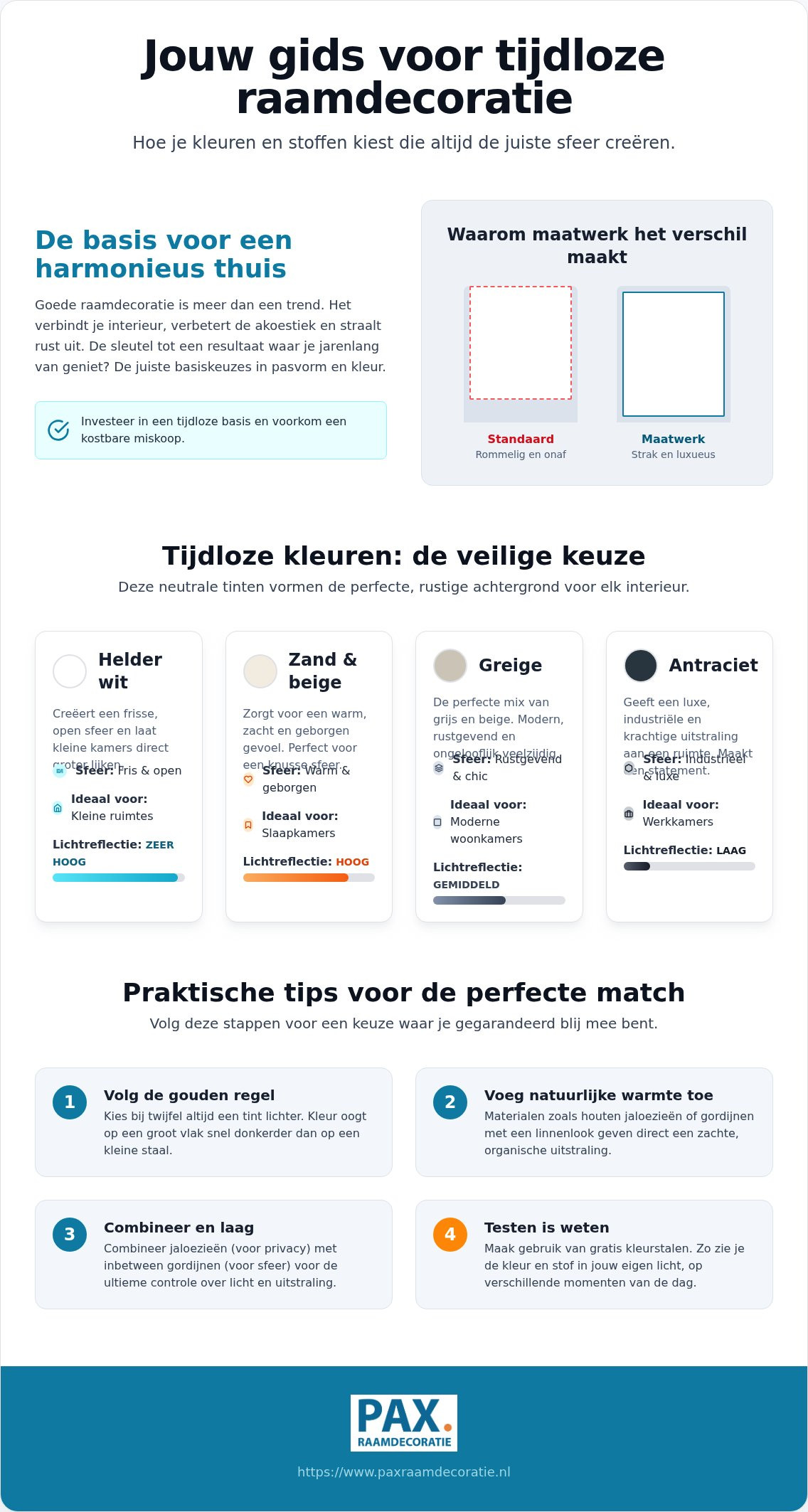 Welke kleuren en stoffen raamdecoratie passen in elk interieur?