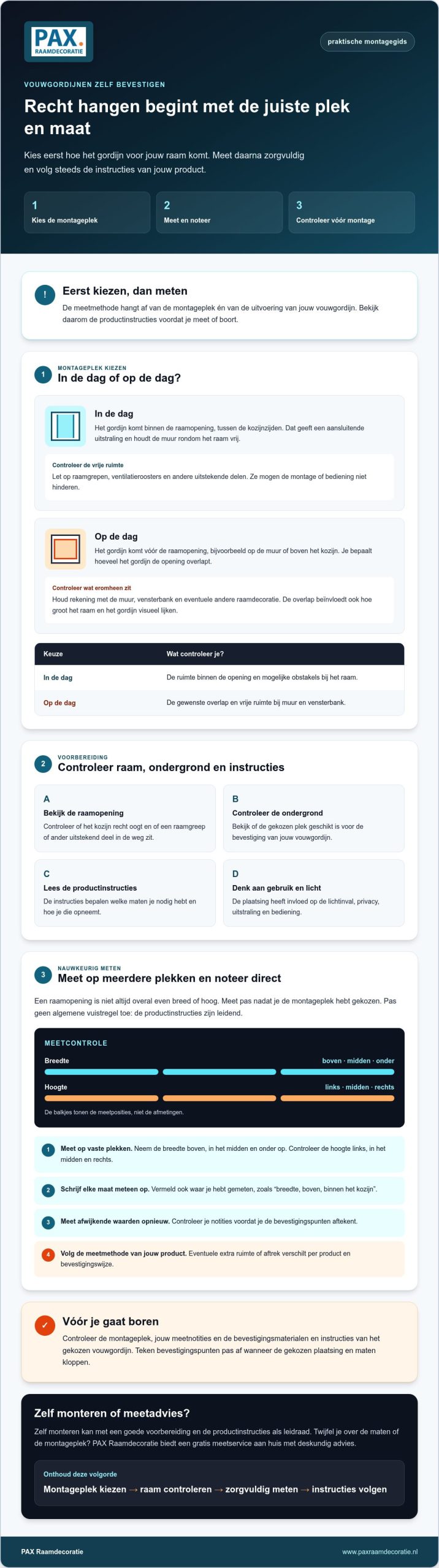 Vouwgordijnen zelf bevestigen: zo doe je dat stap voor stap