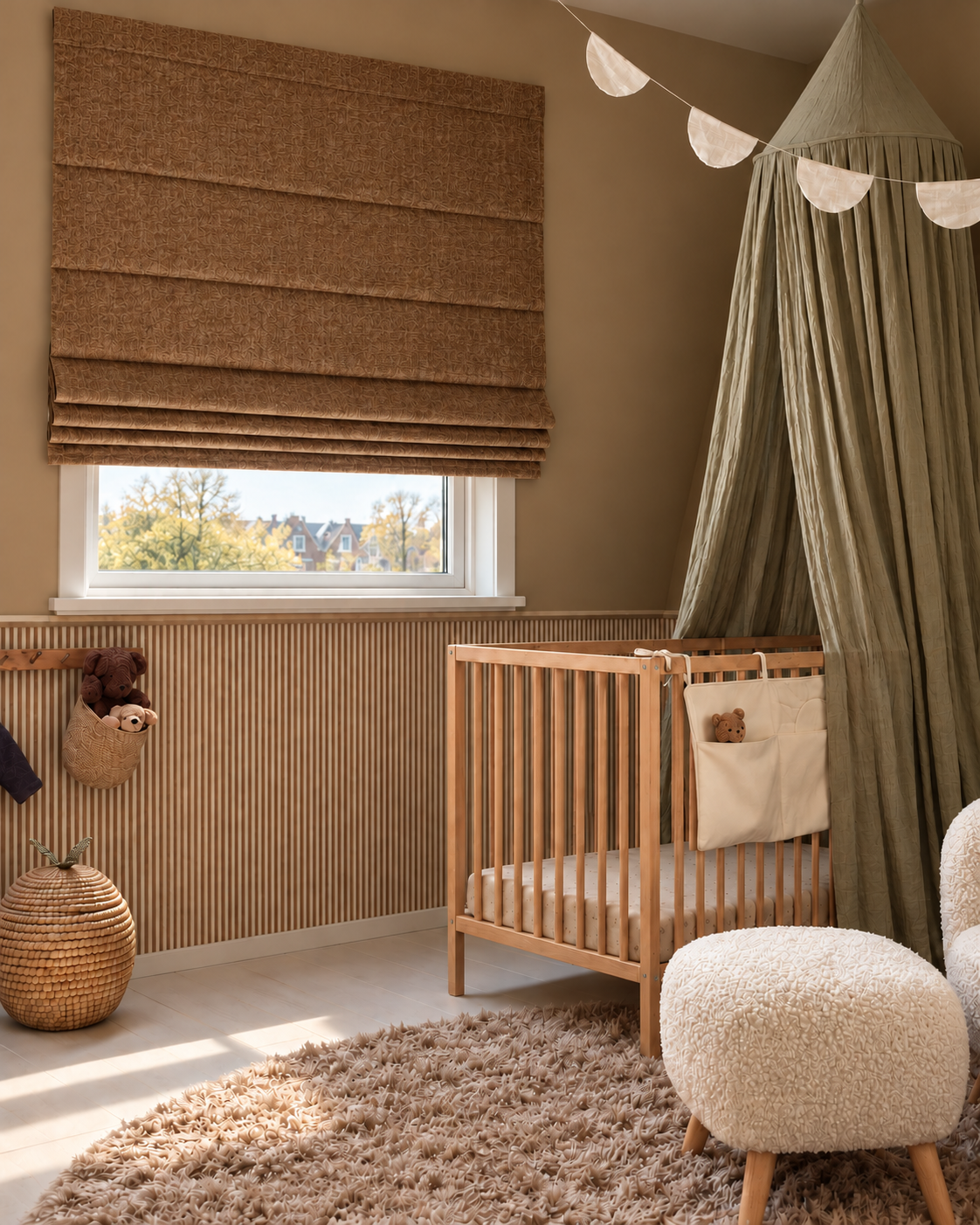 Verduisterende Vouwgordijnen In Baby Kamer