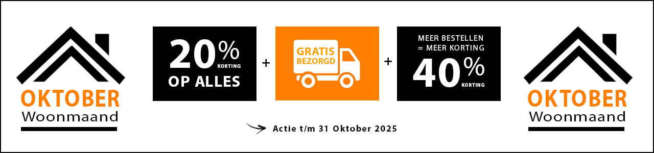Oktober woonmaand actie 2025 pax raamdecoratie = stapel uw korting