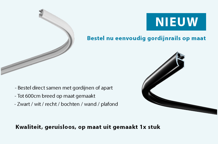 gordijnrails op maat actie